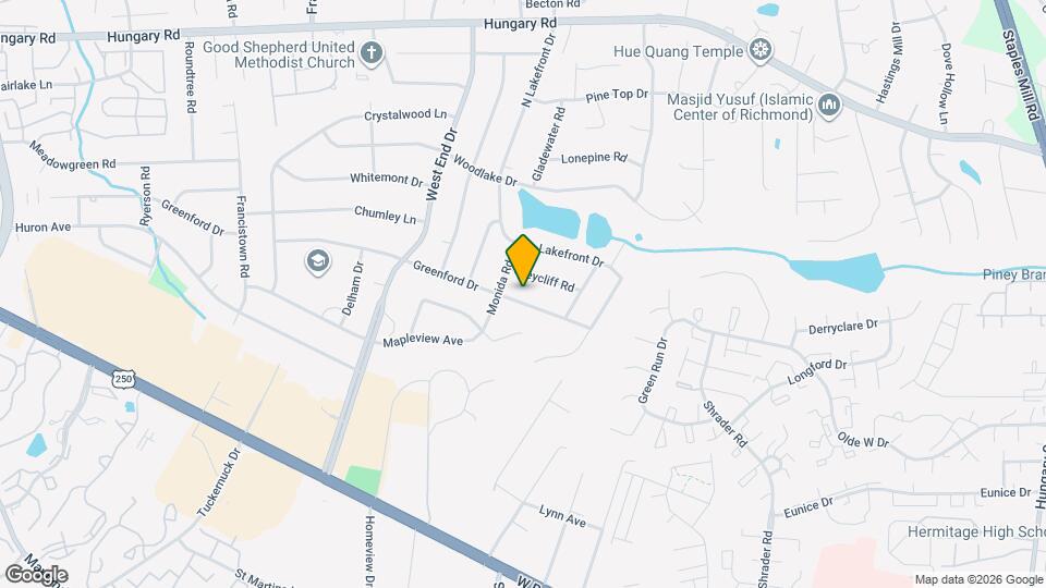 8712 Greenford Dr Mapa y Detalles de la Ubicación