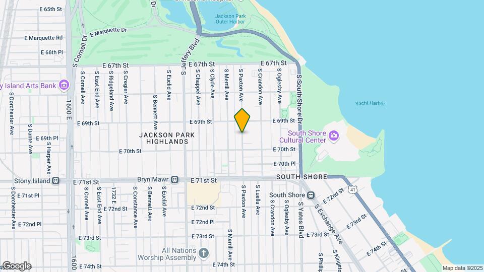 6954 S Paxton Ave Map and Location Details