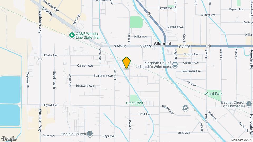 2620 Crest St Map and Location Details