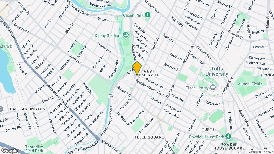 257 Powder House Blvd Map and Location Details