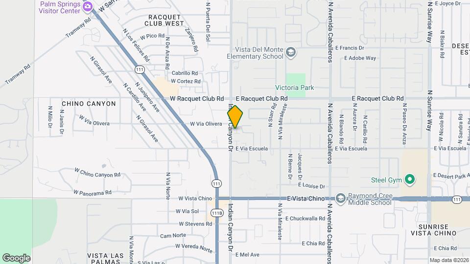 2286 N Indian Canyon Dr Map and Location Details