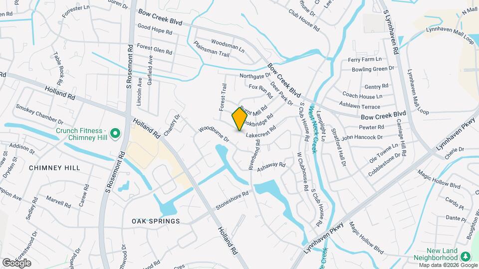 3339 Lakecrest Rd Map and Location Details