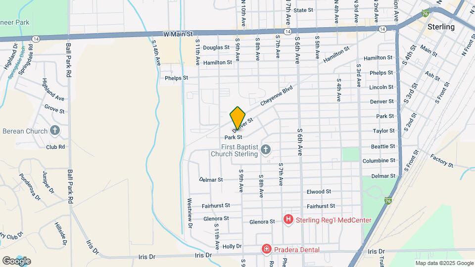 851 Denver St Map and Location Details