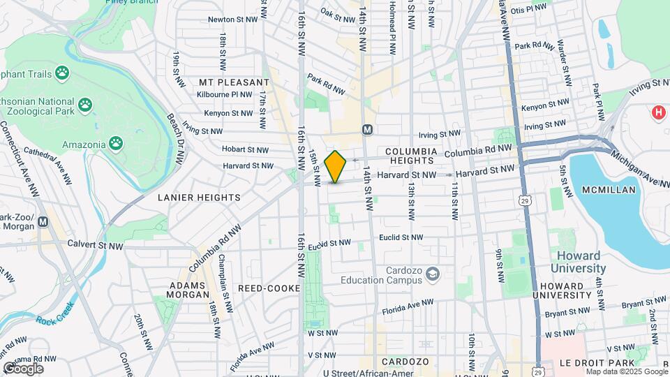 1462 Harvard St NW Map and Location Details