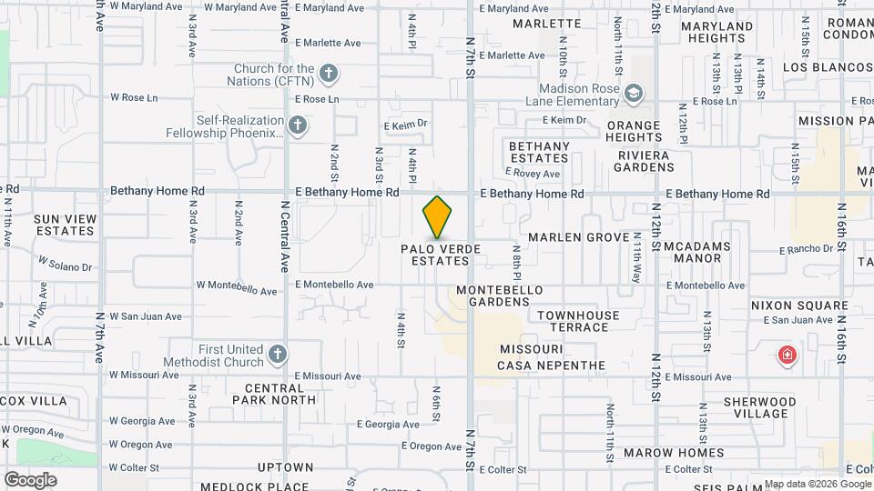 Palo Verde Estates Map and Location Details