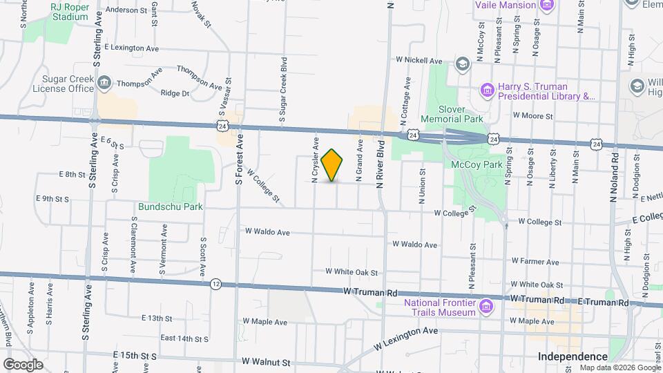 724 N Willis Ave Map and Location Details