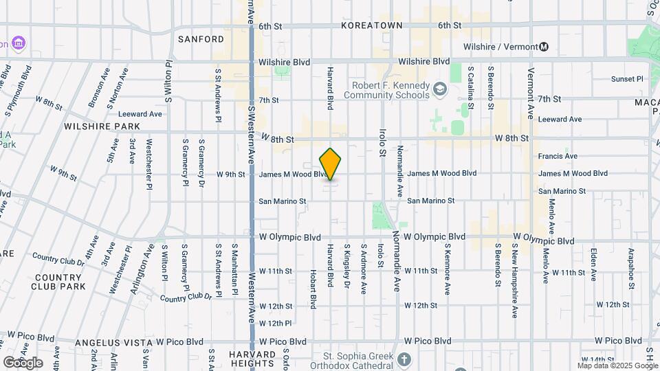 919 S Harvard Blvd Map and Location Details