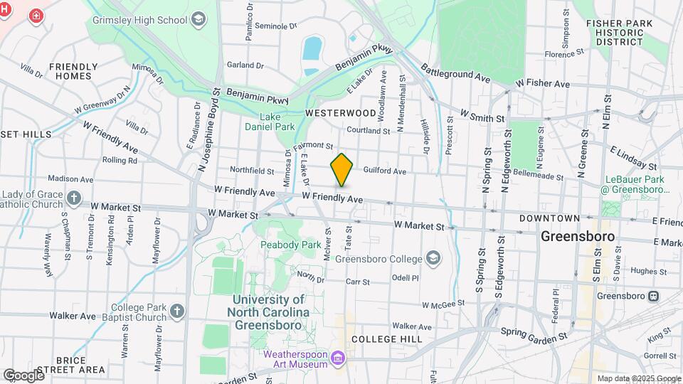 1108 W Friendly Ave, Unit 1 Map and Location Details