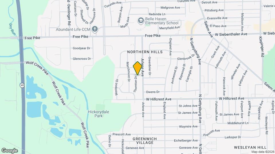 2474 Thornton Dr Mapa y Detalles de la Ubicación