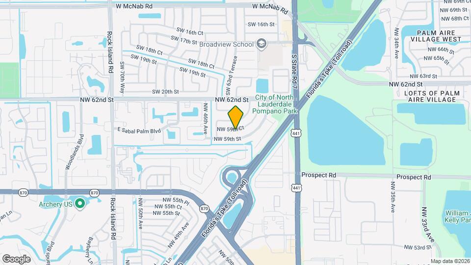 4380 NW 59th Ct Map and Location Details