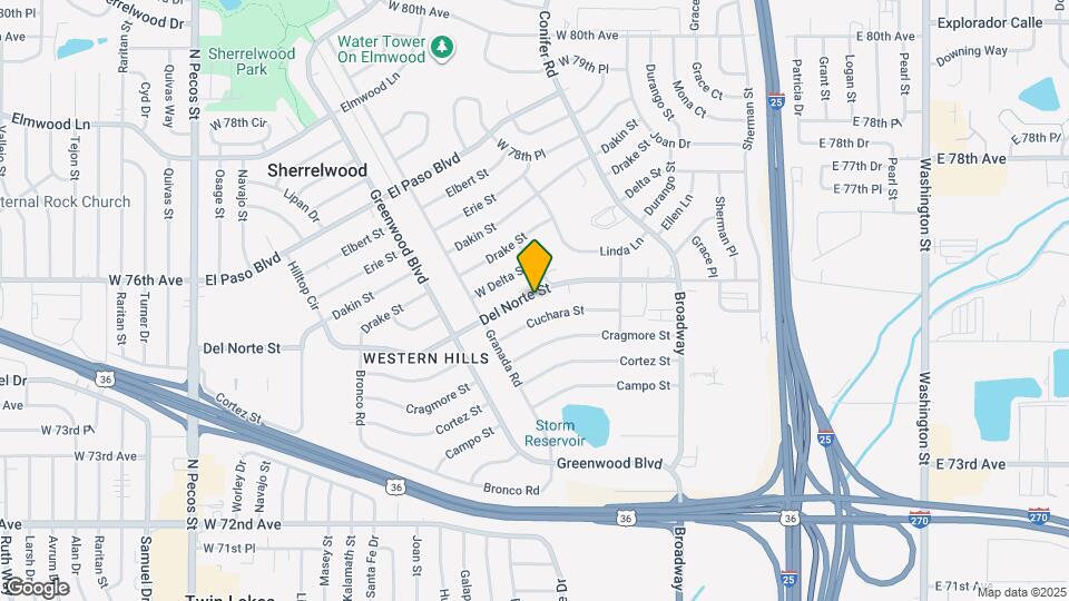 500 Del Norte St Map and Location Details