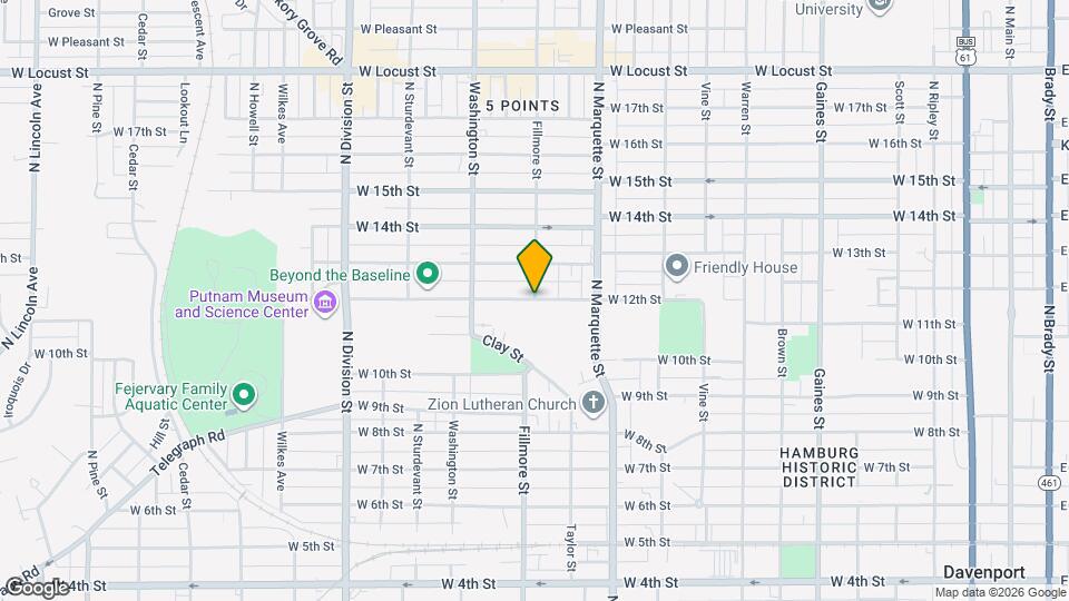 1363 W 12th St Map and Location Details