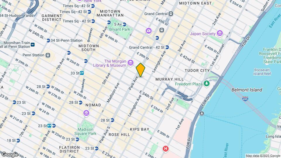 110 E 36th St Mapa y Detalles de la Ubicación
