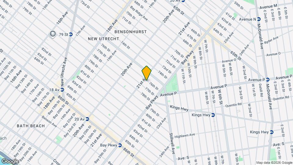 2116 76th St Map and Location Details