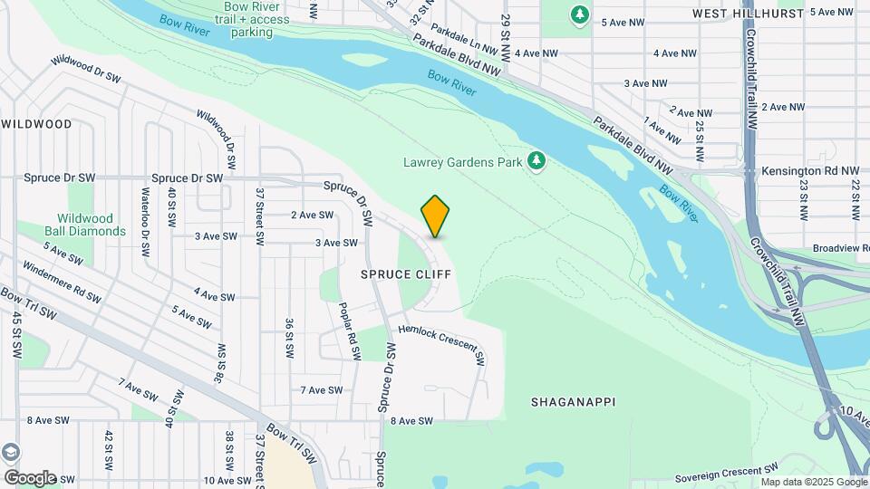 330 Cedar Cres SW Map and Location Details