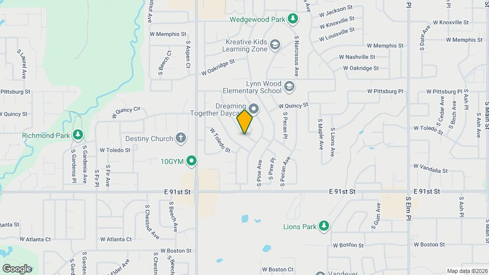 1668 S Redbud Pl Map and Location Details