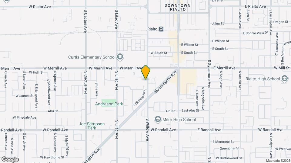 554 S Willow Ave Map and Location Details