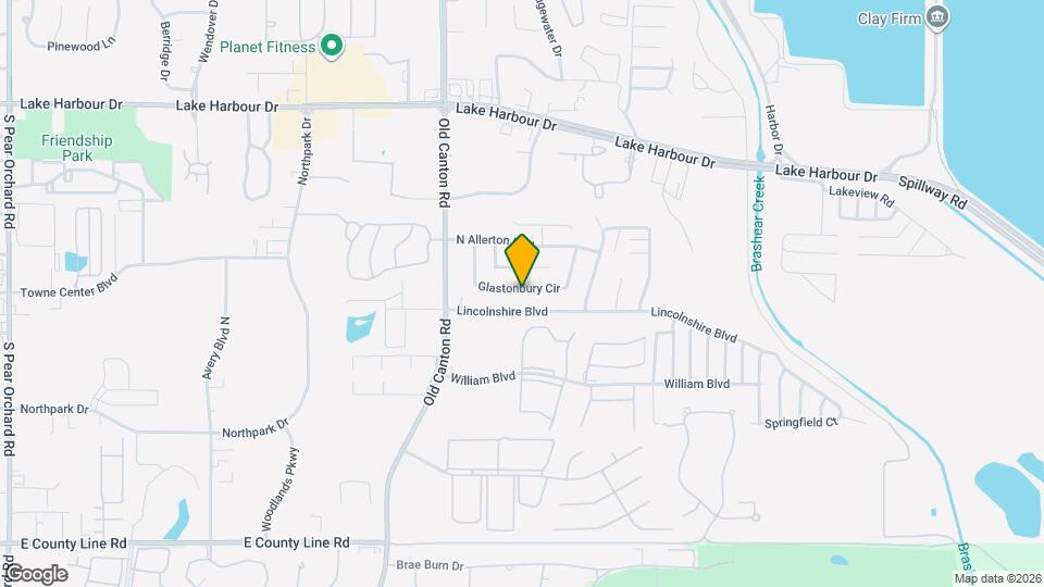 933 Glastonbury Cir Map and Location Details