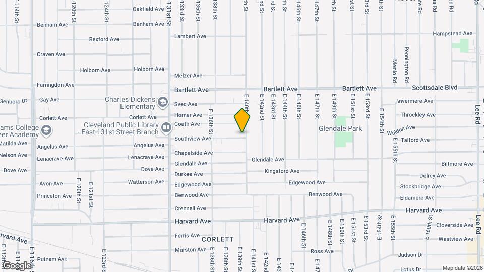 3852 E 140th St, Unit upper and lower unit Map and Location Details