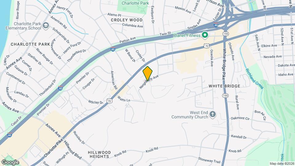 6121 Neighborly Ave Map and Location Details