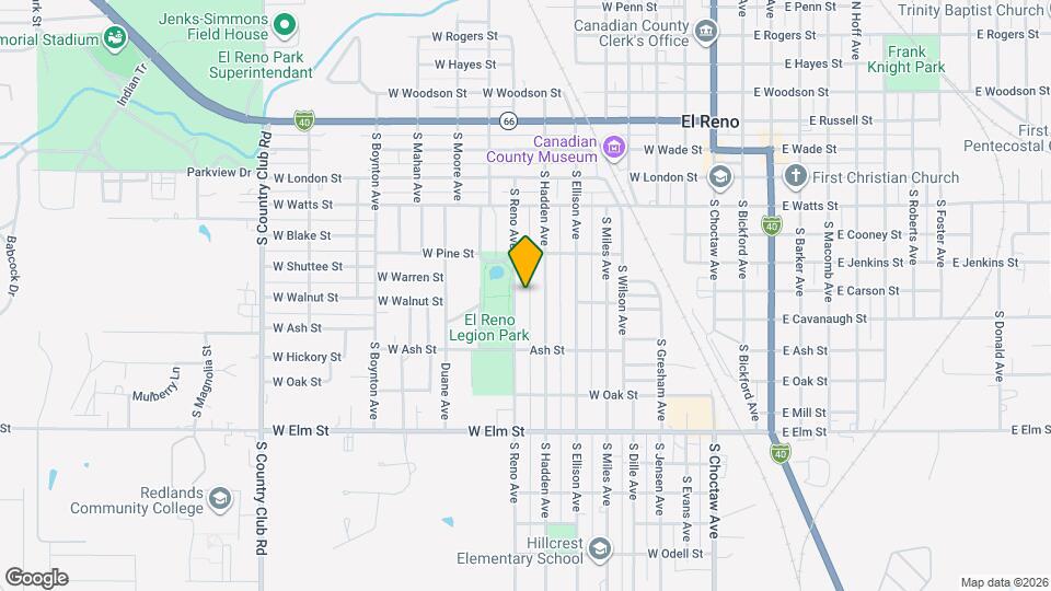 629 S Reno Ave Mapa y Detalles de la Ubicación