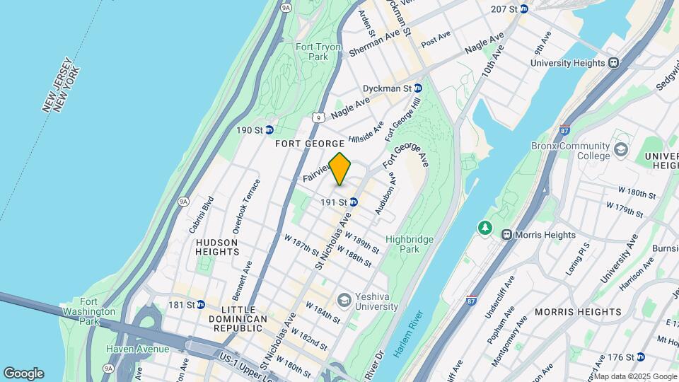 609 W 191st St Map and Location Details
