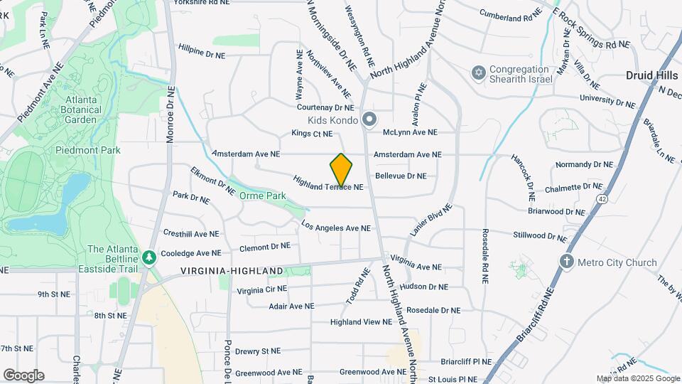 925 Highland Terrace NE Mapa y Detalles de la Ubicación
