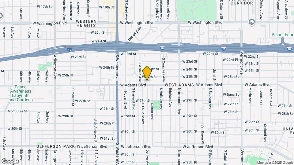 1853-1855 W Adams Blvd Mapa y Detalles de la Ubicación
