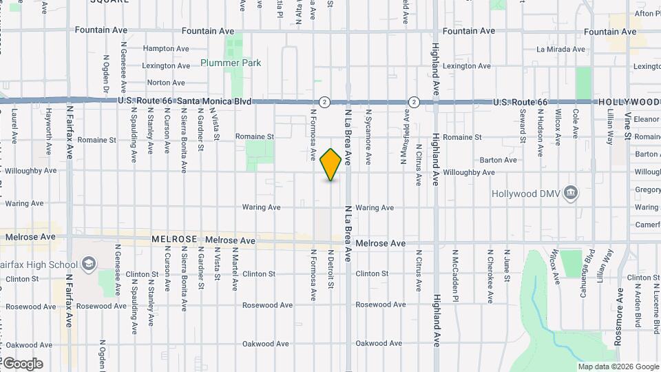 839 1/4 N Detroit St Map and Location Details
