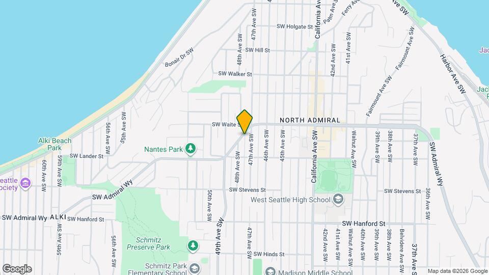 4721 SW Admiral Way, Unit 1 Map and Location Details