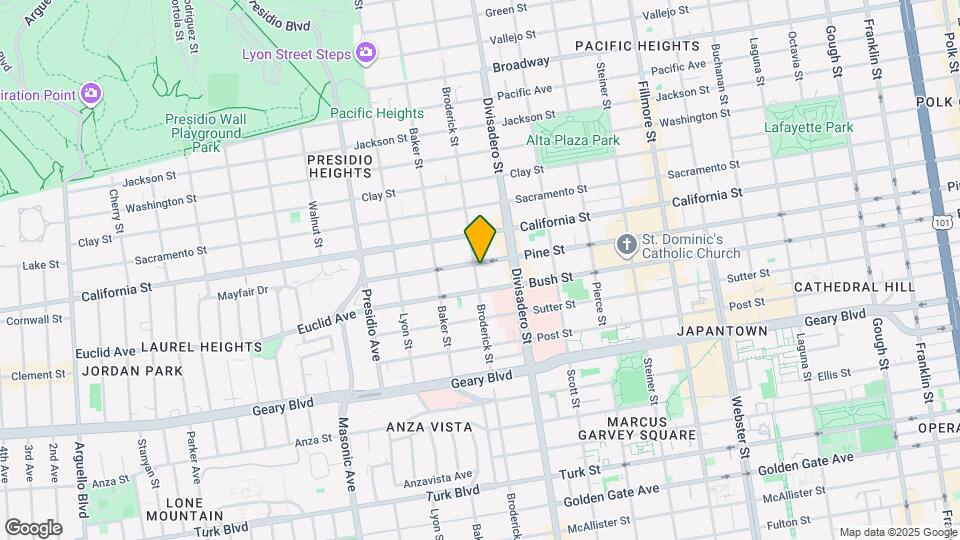 1760 Broderick St Map and Location Details