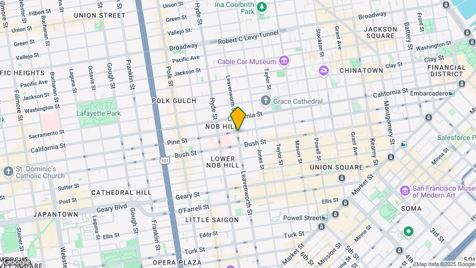 1185 Pine St Map and Location Details