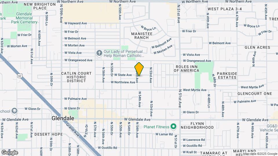 7241 N 54th Ave Map and Location Details