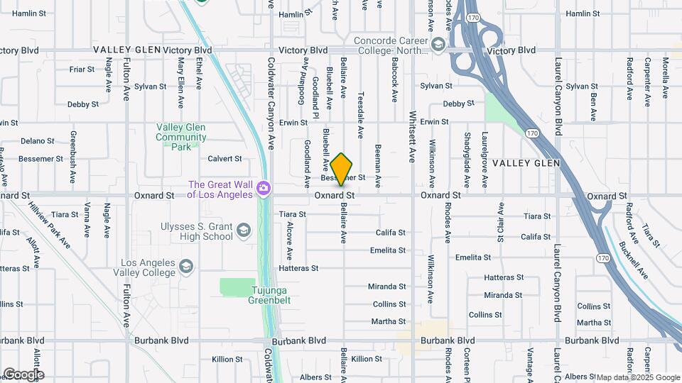 12701 - 12705 Oxnard St Map and Location Details