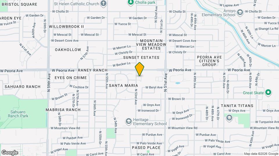 5230 W Cochise Dr Map and Location Details