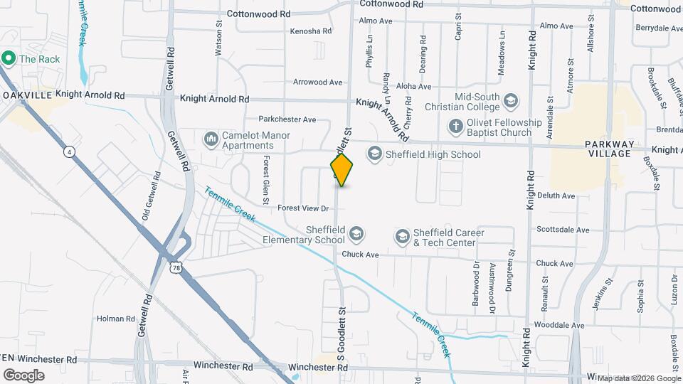 3242 S Goodlett St Map and Location Details