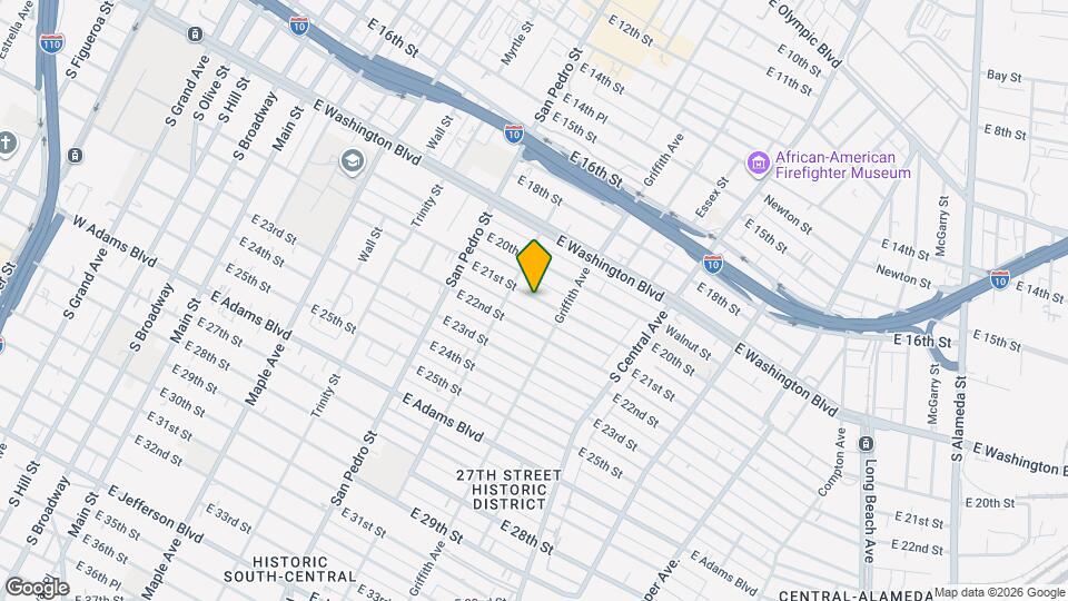948 E 21st St Map and Location Details