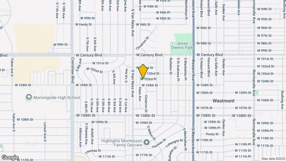2122 W 103rd Pl Map and Location Details