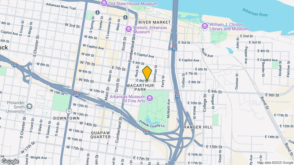 511 E 8th St Map and Location Details