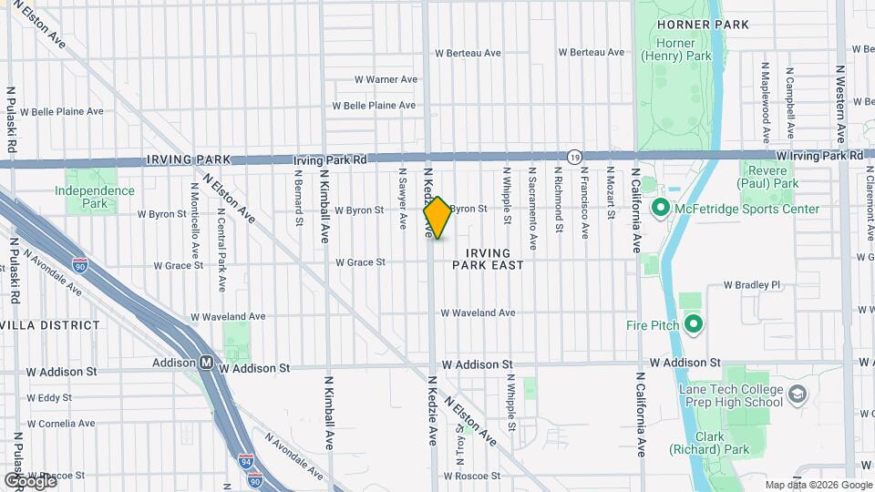 3815 N Kedzie Ave Map and Location Details