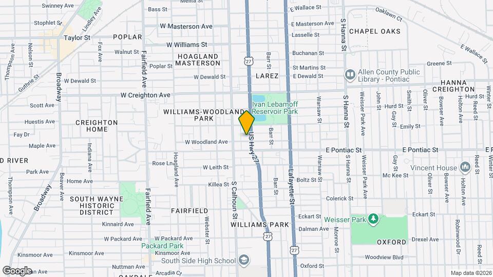 129 E Woodland Ave Mapa y Detalles de la Ubicación