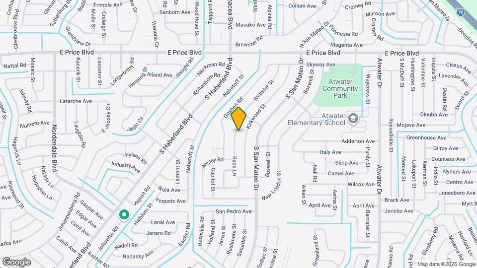 1610 Rada Ln Map and Location Details