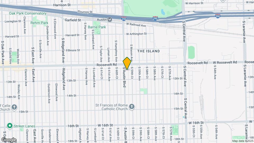 1217 S Austin Blvd, Unit 1 Map and Location Details