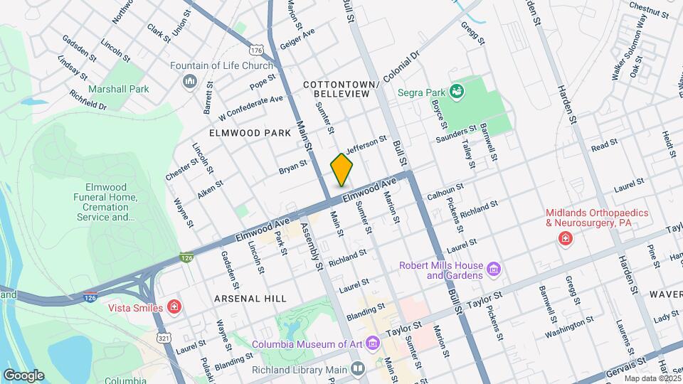 1219 Elmwood Ave Map and Location Details