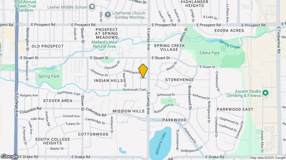 1908 Pawnee Dr Map and Location Details