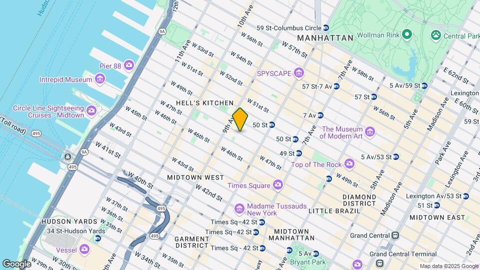 340 W 48th St Map and Location Details