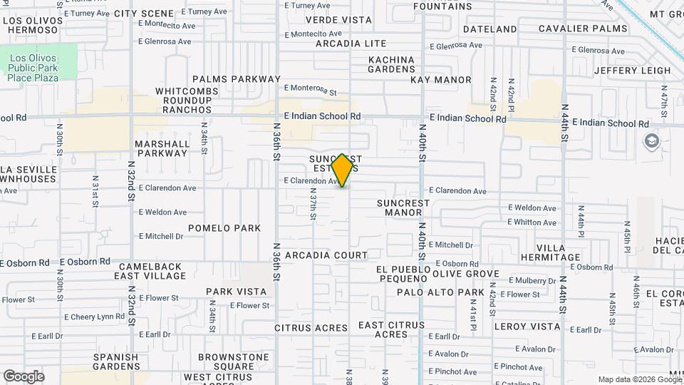 3650 N 38th St Map and Location Details
