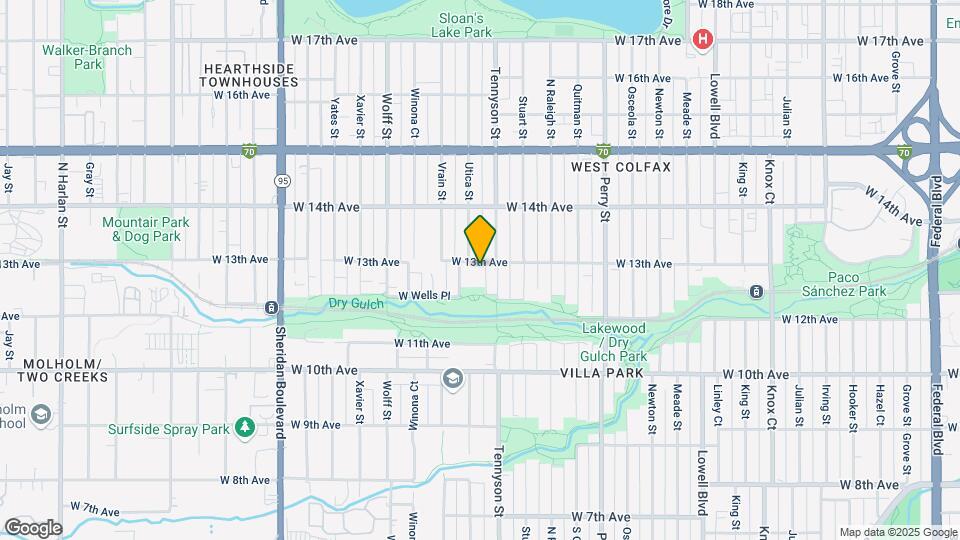 4444 W 13th Ave Map and Location Details