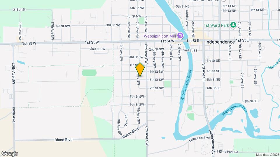 612 6th St SW Map and Location Details