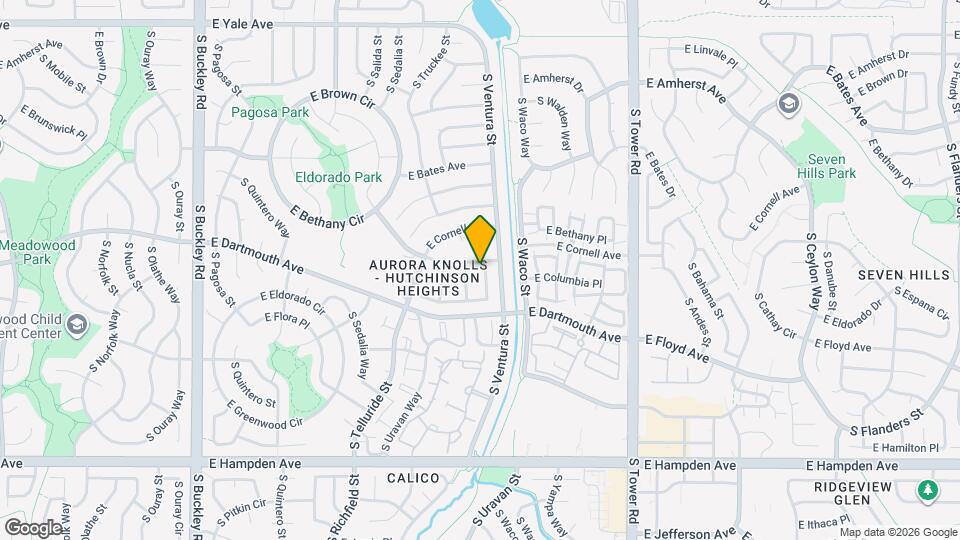 17989 E Colgate Pl Mapa y Detalles de la Ubicación